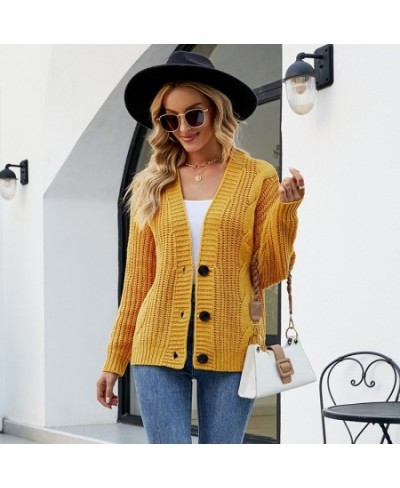 Casual Elegant College Single Breasted Sweater Women 2022 Autumn Female Sweaters Tops Solid Color V-neck Knitted Cardigan Coa...