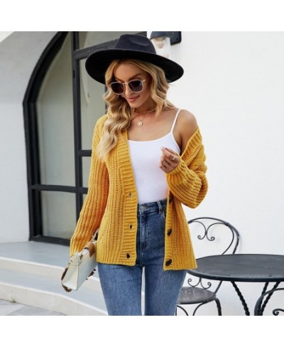 Casual Elegant College Single Breasted Sweater Women 2022 Autumn Female Sweaters Tops Solid Color V-neck Knitted Cardigan Coa...