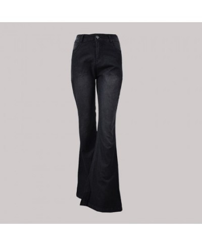 Flared Thin denim All-Season skinny Women Full Length Pants Solid Spandex Sporty None $57.62 - Jeans