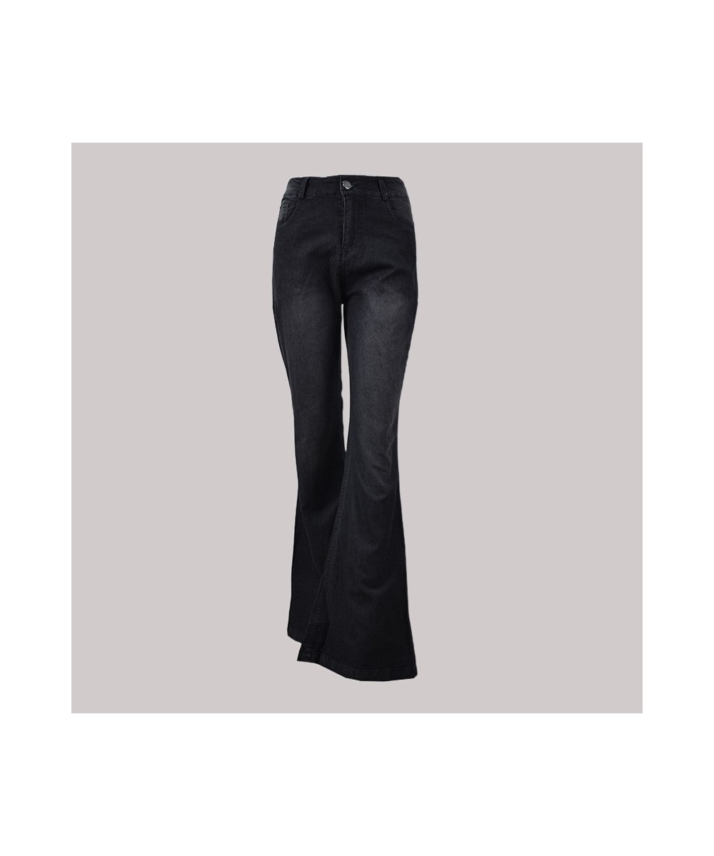 Flared Thin denim All-Season skinny Women Full Length Pants Solid Spandex Sporty None $57.62 - Jeans