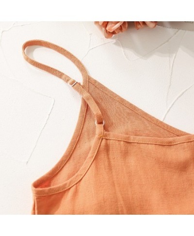 Vintage Cotton Linen Summer Tank Tops 2023 Sleeveless Harajuku Basic Female Top For Girls Camisole Women Clothing Vetement $2...