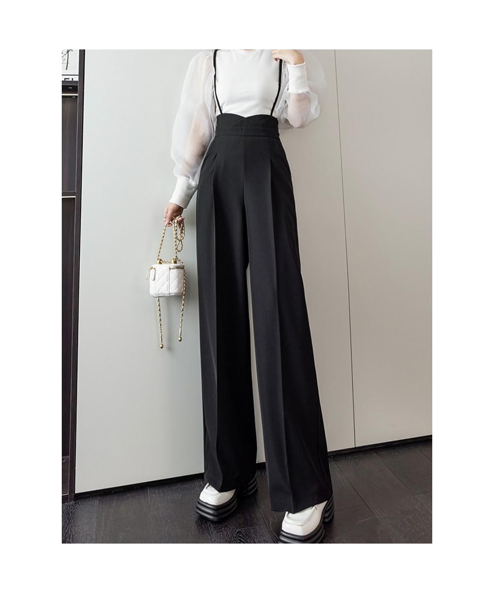 High Waist Wide Leg Pants Women 2022 Fashion Korean Style Solid Color All-match Ladies Elegant Casual Trousers W1165 $50.39 -...