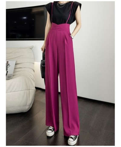 High Waist Wide Leg Pants Women 2022 Fashion Korean Style Solid Color All-match Ladies Elegant Casual Trousers W1165 $50.39 -...