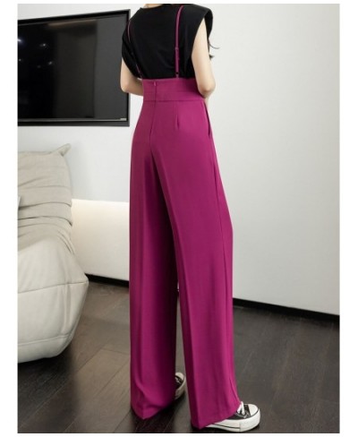 High Waist Wide Leg Pants Women 2022 Fashion Korean Style Solid Color All-match Ladies Elegant Casual Trousers W1165 $50.39 -...