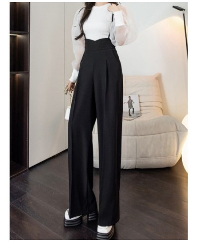 High Waist Wide Leg Pants Women 2022 Fashion Korean Style Solid Color All-match Ladies Elegant Casual Trousers W1165 $50.39 -...