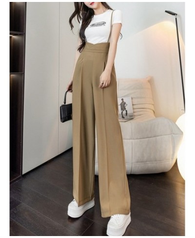 High Waist Wide Leg Pants Women 2022 Fashion Korean Style Solid Color All-match Ladies Elegant Casual Trousers W1165 $50.39 -...