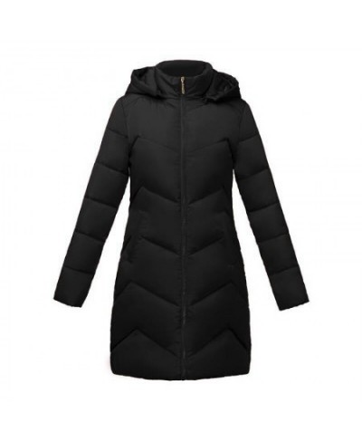 Plus Size 5XL 6XL 7XL Women Autumn Winter Down Jacket Black Jacket Women Long Outwear Warm Hooded Winter Down Coat Female Par...