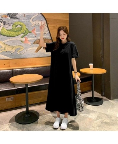 Sweet Girl Night Dress Oversized Women Sleepwear Long Loose T Shirt Nightgown Short Sleeve Lady Nighty Shirt Nightie Sleep $3...