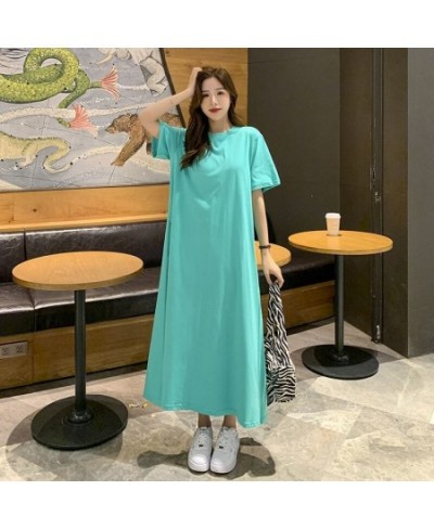 Sweet Girl Night Dress Oversized Women Sleepwear Long Loose T Shirt Nightgown Short Sleeve Lady Nighty Shirt Nightie Sleep $3...