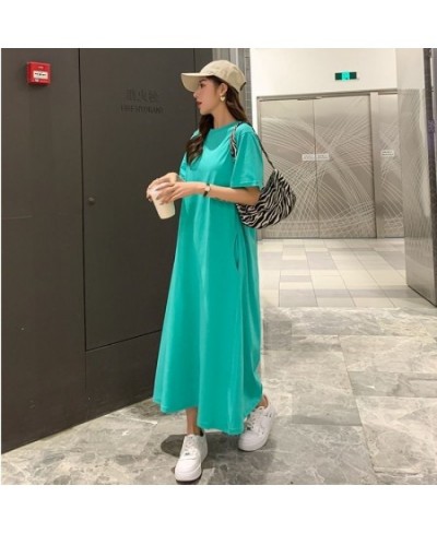 Sweet Girl Night Dress Oversized Women Sleepwear Long Loose T Shirt Nightgown Short Sleeve Lady Nighty Shirt Nightie Sleep $3...