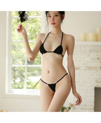 Sexy Women Micro Thong Underwear G-String Bra Micro Bikini Brazilian Bikini Set Swimwear Sleepwear $11.82 - Swimsuit