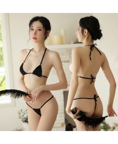 Sexy Women Micro Thong Underwear G-String Bra Micro Bikini Brazilian Bikini Set Swimwear Sleepwear $11.82 - Swimsuit