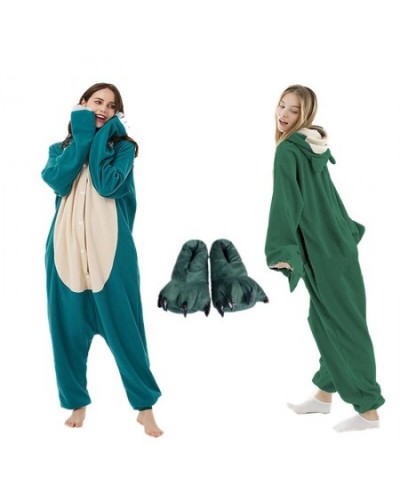 New Extra Large XXL 180-200CM Snorlax Women Pajamas Onesies Adult Cartoon Jumpsuit Costume Halloween Animal Raccoon Kigurumi ...