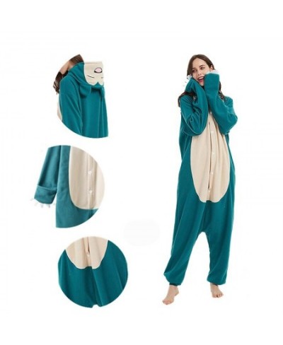 New Extra Large XXL 180-200CM Snorlax Women Pajamas Onesies Adult Cartoon Jumpsuit Costume Halloween Animal Raccoon Kigurumi ...