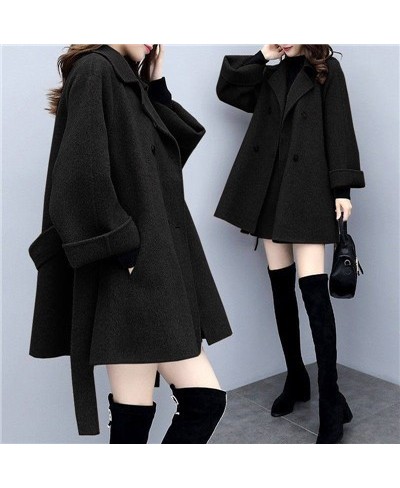 2022 Autumn Two Piece Women Coat + Short Skirt Elegant Winter Lady Long Sleeve Blend Coats Suit Short Section Outwear WZ1498 ...