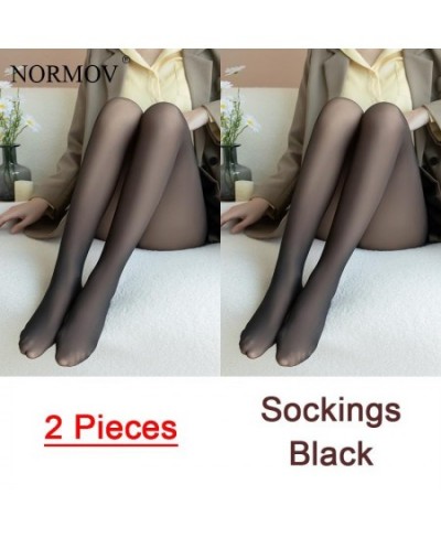 2 Pcs Winter Women Warm Leggings Thick High Waist Super Elastic Leggings Women Solid Color With Velvet Slim Leggins $26.49 - ...