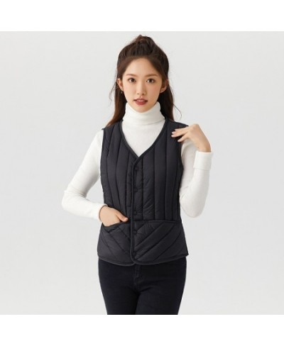 S-5XL Short Parker Vest Womens Sleeveless Inner Autumn Winter Cotton Waistcoat Jacket Female Casual Warm Coat Ladies 2035 $38...