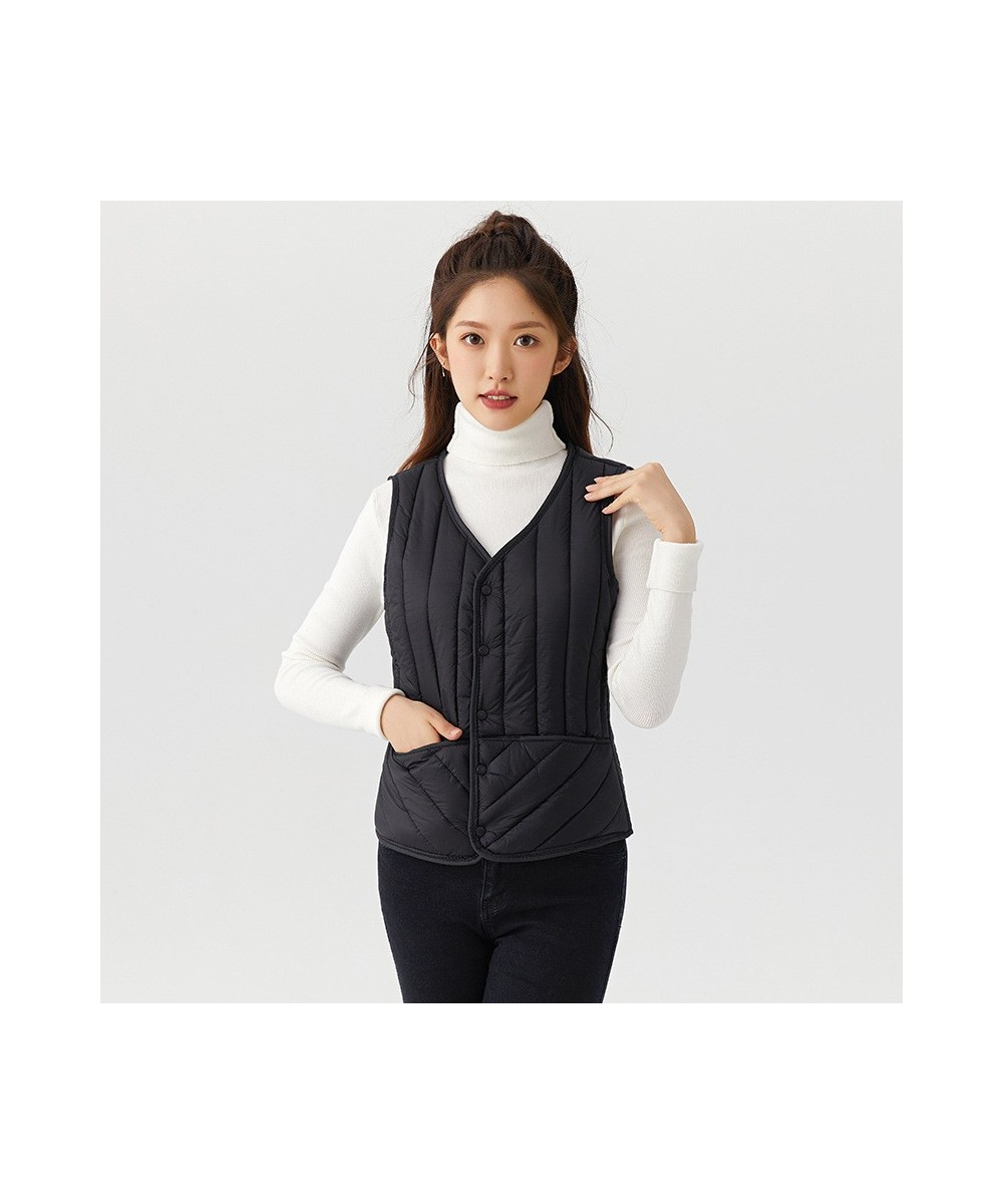 S-5XL Short Parker Vest Womens Sleeveless Inner Autumn Winter Cotton Waistcoat Jacket Female Casual Warm Coat Ladies 2035 $38...