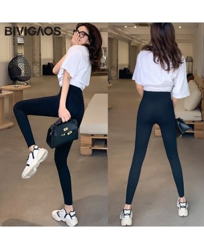 New Women Sharkskin Black Leggings Thin Workout Stretch Sexy Fitness Leggings Skinny Legs Slimming Sport Leggings $31.37 - Bo...