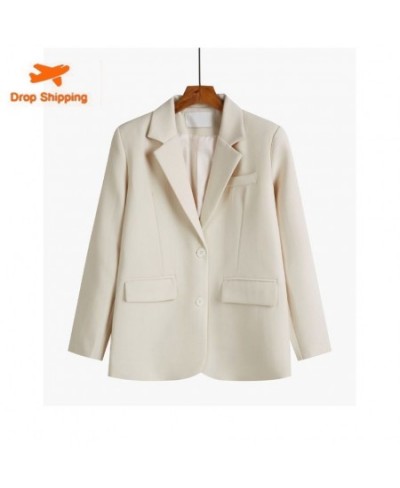 Black Blazer Women's Spring Autumn 2023 Spring Autumn New Loose Professional Coat Chic and Elegant Woman Jacket Women Clothin...