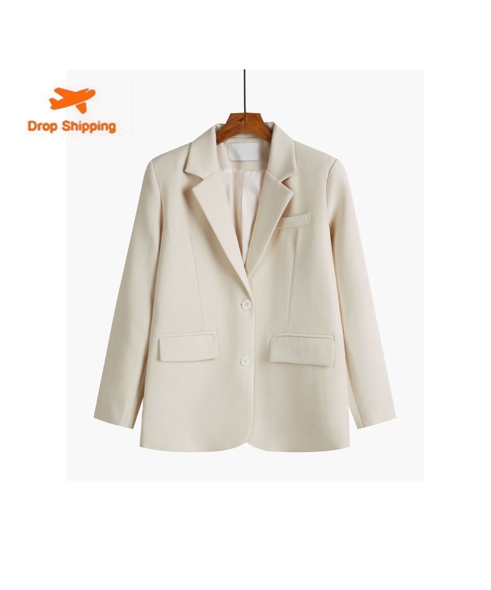 Black Blazer Women's Spring Autumn 2023 Spring Autumn New Loose Professional Coat Chic and Elegant Woman Jacket Women Clothin...