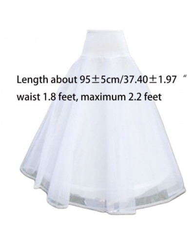 Womens A-Line 1-Hoop Fishtail Petticoat Bridal Full Length Layered Ball Gown Slips Tulle Crinoline Underskirt for Wedding 13M...