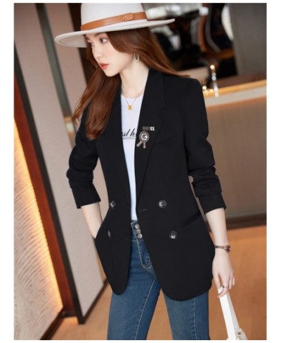 New Fashion 2022 Autumn Designer Jacket Women's Classic Double Breasted White Blazer Casual Suit Outwear Size S-4XL $79.02 - ...