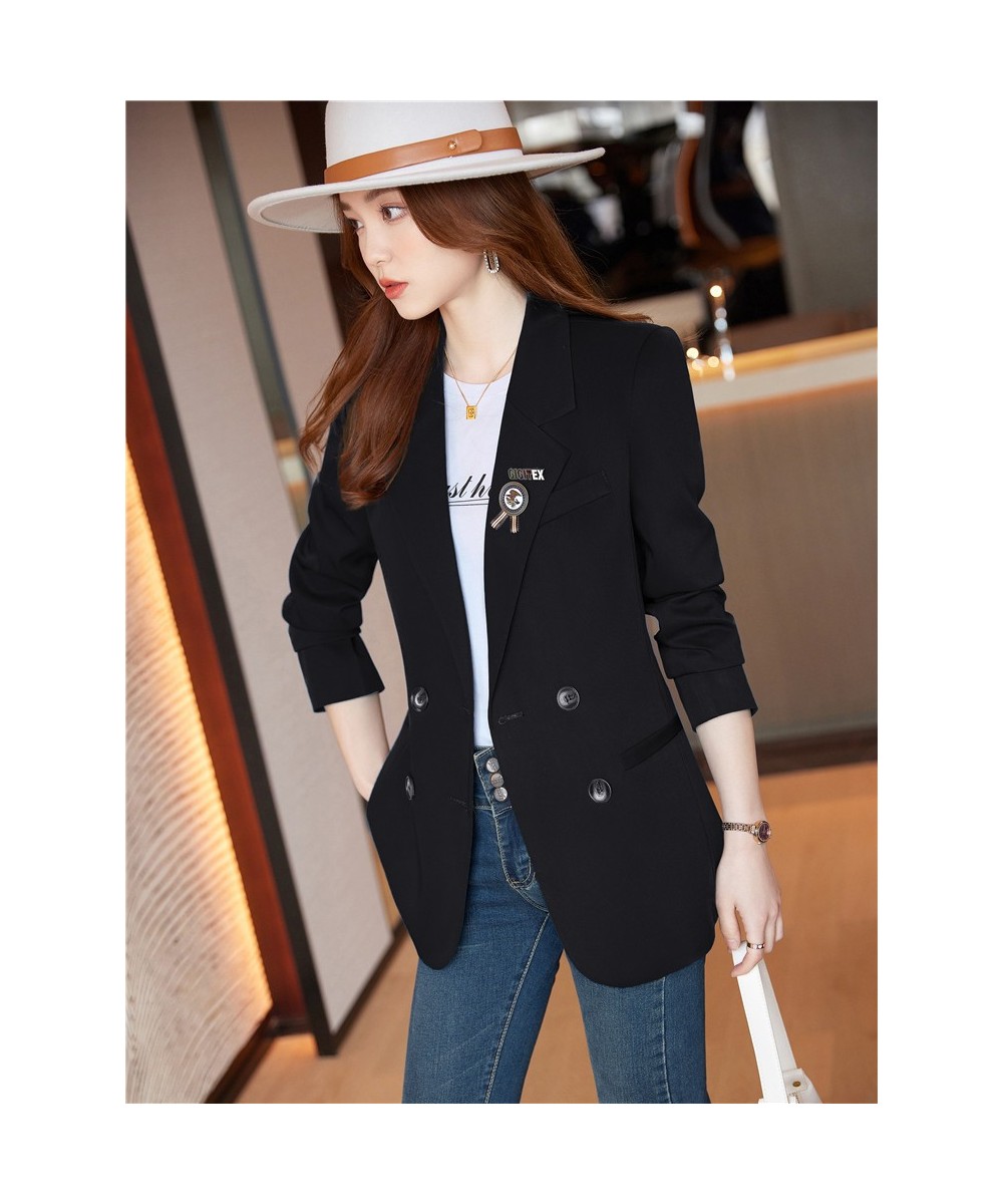 New Fashion 2022 Autumn Designer Jacket Women's Classic Double Breasted White Blazer Casual Suit Outwear Size S-4XL $79.02 - ...