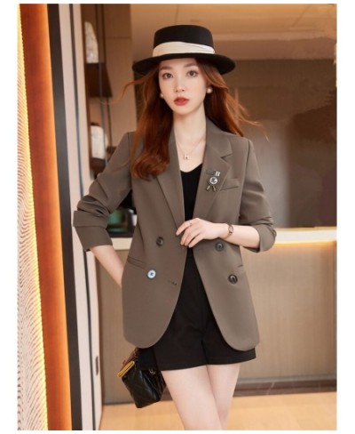 New Fashion 2022 Autumn Designer Jacket Women's Classic Double Breasted White Blazer Casual Suit Outwear Size S-4XL $79.02 - ...