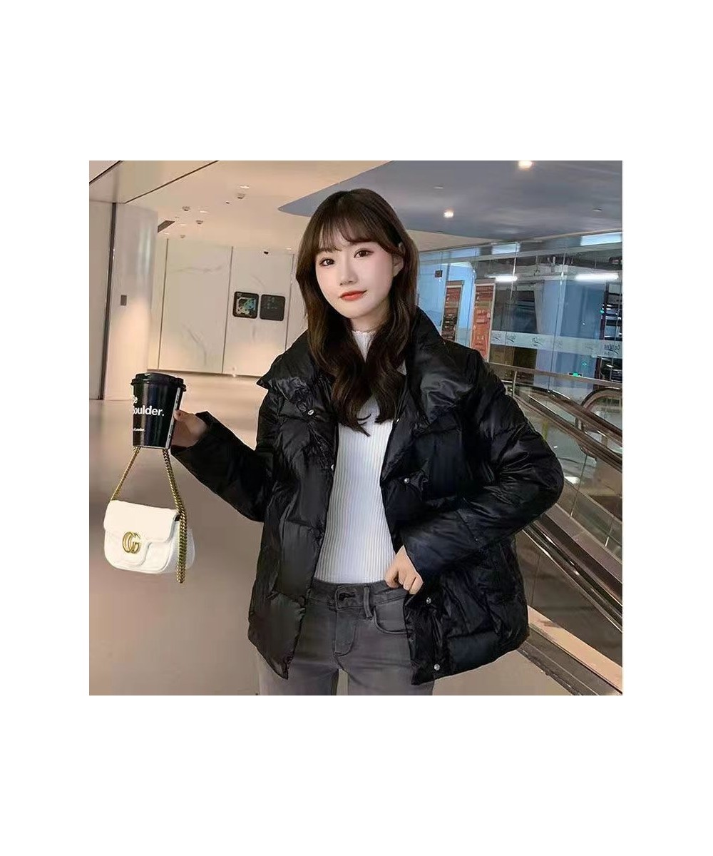 Ladies Fashion Stand Collar Down Padded Jacket New Korean Style Loose Padded Coat Short Ladies Padded Jacket Women Coat $40.0...