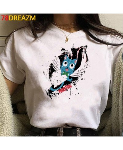 Fairy Tail t shirt women japanese white t shirt couple clothes streetwear couple t shirt harajuku kawaii $20.61 - Tops & Tees