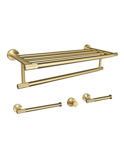 Golden Towel Rack Towel Bar Ring Brushed Gold Hardware Set Robe Coat Hook Toilet Tissue Paper Holder Bathroom Accessories Kit...