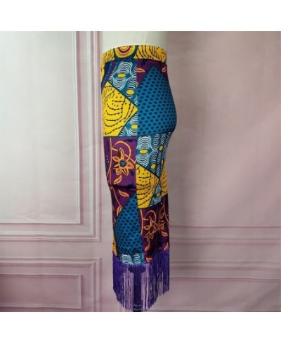 Printed Patchwork Tassel Ethnic Style Party Long Summer Maxi Pencil Skirts for Women High Waisted 2023 $48.46 - Skirts