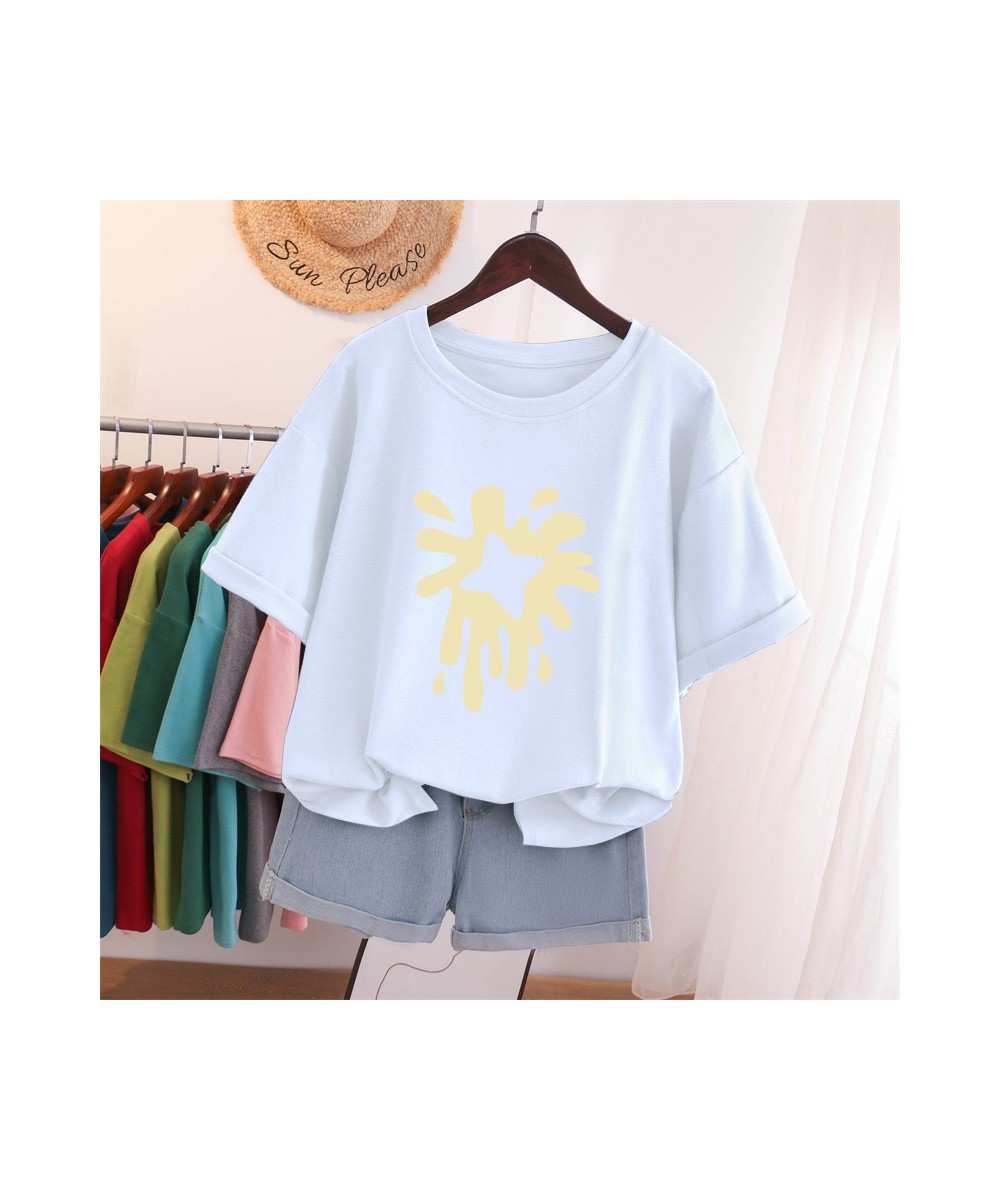 100% Cotton L-5XL T Shirt Plus Size Tshirt Short Sleeve Cartoon Women Top Summer Sweet Crew Neck Oversized T Shirts $36.31 - ...