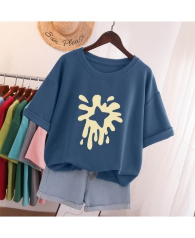 100% Cotton L-5XL T Shirt Plus Size Tshirt Short Sleeve Cartoon Women Top Summer Sweet Crew Neck Oversized T Shirts $36.31 - ...