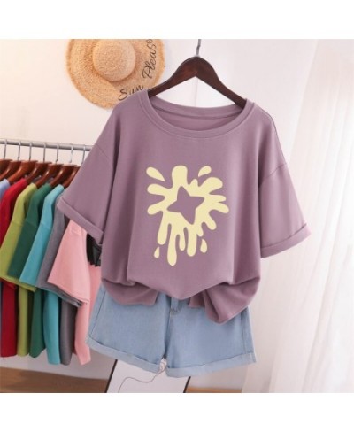 100% Cotton L-5XL T Shirt Plus Size Tshirt Short Sleeve Cartoon Women Top Summer Sweet Crew Neck Oversized T Shirts $36.31 - ...