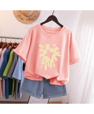 100% Cotton L-5XL T Shirt Plus Size Tshirt Short Sleeve Cartoon Women Top Summer Sweet Crew Neck Oversized T Shirts $36.31 - ...