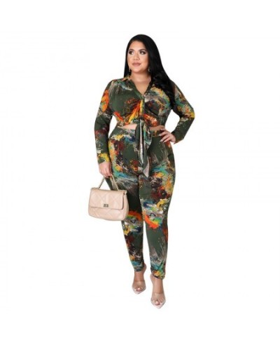 Type Dye Plus Size Sets 2 Piece Set Women Fall Clothes Crop Top and Pants Casual Streetwear Jogging Suit Wholesale $45.52 - P...