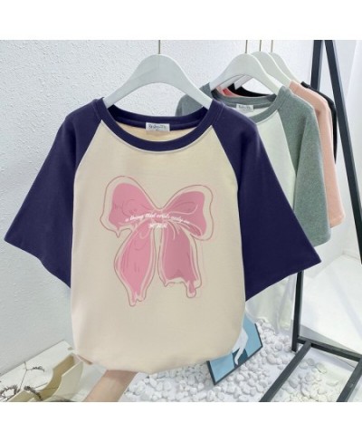 Plus Size T Shirt Cotton L-4XL Tshirt Short Sleeve Women Top 2022 Summer Butterfly Printed O Neck Oversized T Shirts $33.23 -...