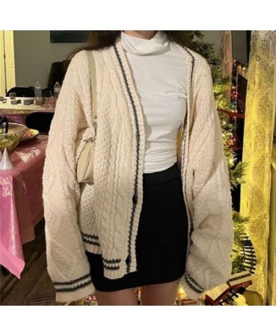 Y2K Japanese Style Cardigan Sweater Men Women Spring & Autumn Casual Loose Knitted Sweaters Hip Hop Tops Casual Korean Fashio...