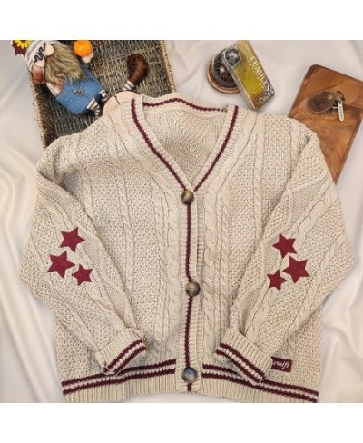 Y2K Japanese Style Cardigan Sweater Men Women Spring & Autumn Casual Loose Knitted Sweaters Hip Hop Tops Casual Korean Fashio...