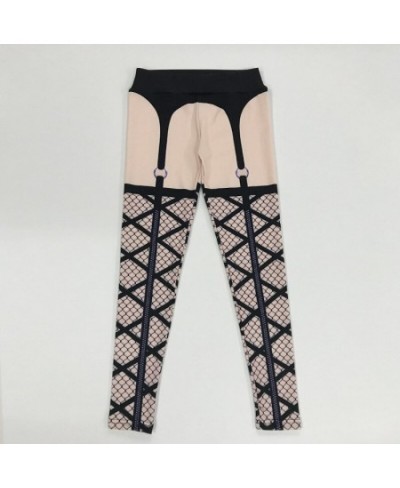 Suspender Stockings 3D Print Women Pants Push Up Running Sports Leggings Slim Pants Casual Trousers Fitness Sexy Legging $27....