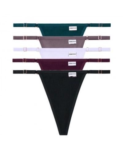 Adjustable Women's Panties Sexy Cotton Panties Solid Low Waist Seamless Thongs Female Underpants Women Lingerie 5pcs/set $14....