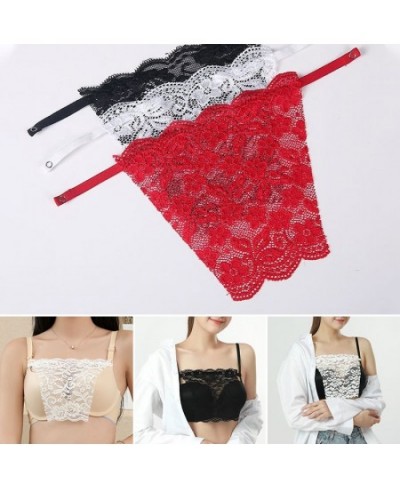 Lace Privacy Invisible Bra Anti Peep Invisible Bra Woman Lace Hide Underwear Quick Easy Clip-on Lace Mock Camisole Bra Insert...