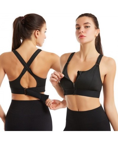 sports bras for women Adjustable front zipper shockproof unringed vest yoga sports cross beauty back underwear women $29.09 -...