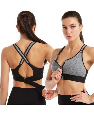 sports bras for women Adjustable front zipper shockproof unringed vest yoga sports cross beauty back underwear women $29.09 -...