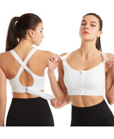 sports bras for women Adjustable front zipper shockproof unringed vest yoga sports cross beauty back underwear women $29.09 -...