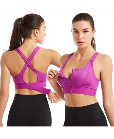 sports bras for women Adjustable front zipper shockproof unringed vest yoga sports cross beauty back underwear women $29.09 -...