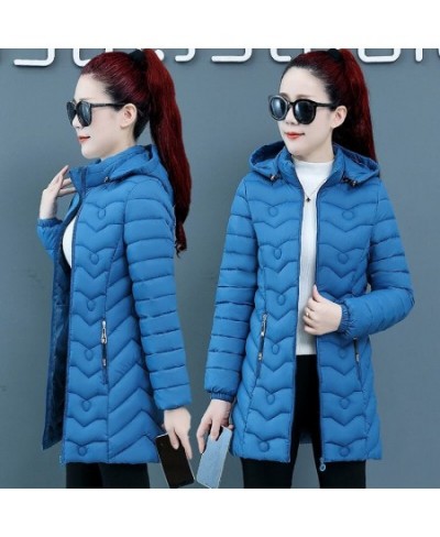 Parkas Women Hooded Winter Jacket 2022 Korean Thicke Down Cotton Clothes Middle-Aged Female Coat Mother Warm Long Outwear $43...