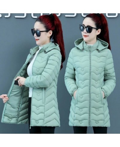 Parkas Women Hooded Winter Jacket 2022 Korean Thicke Down Cotton Clothes Middle-Aged Female Coat Mother Warm Long Outwear $43...